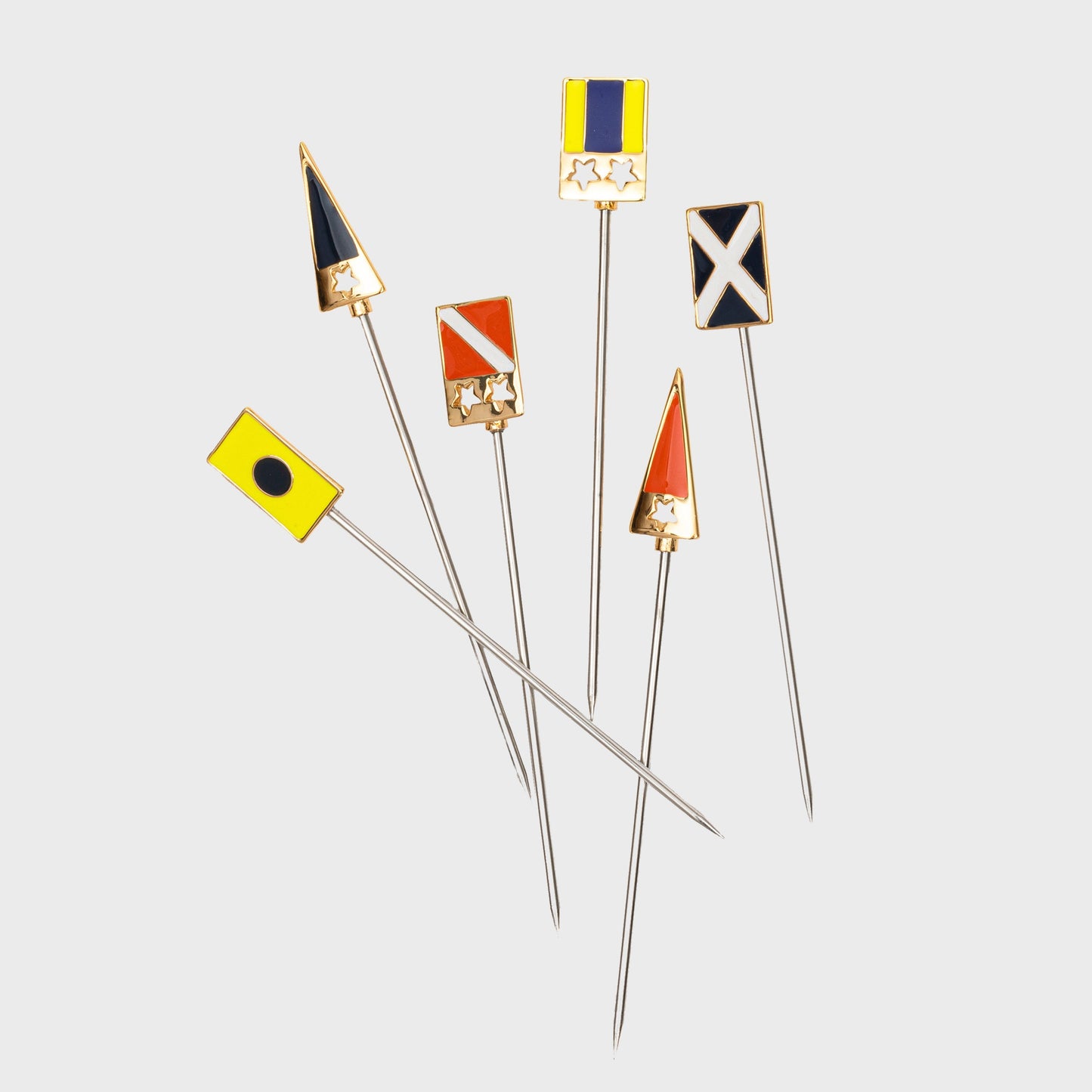 Nautical Cocktail Picks Hand Enameled Coastal Entertaining Gift Set US