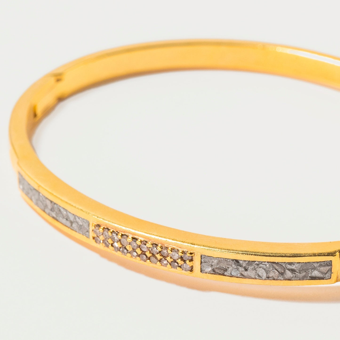 Kangra Gold Vermeil Bangle Bracelet with Diamonds
