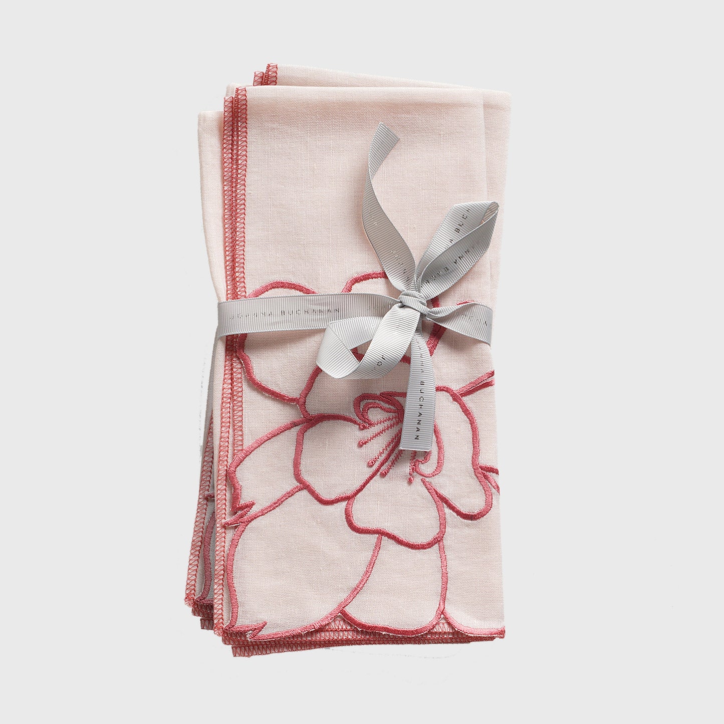 Peony Dinner Napkins Set of Two Peony Symbol Good Fortune Wedding Gift