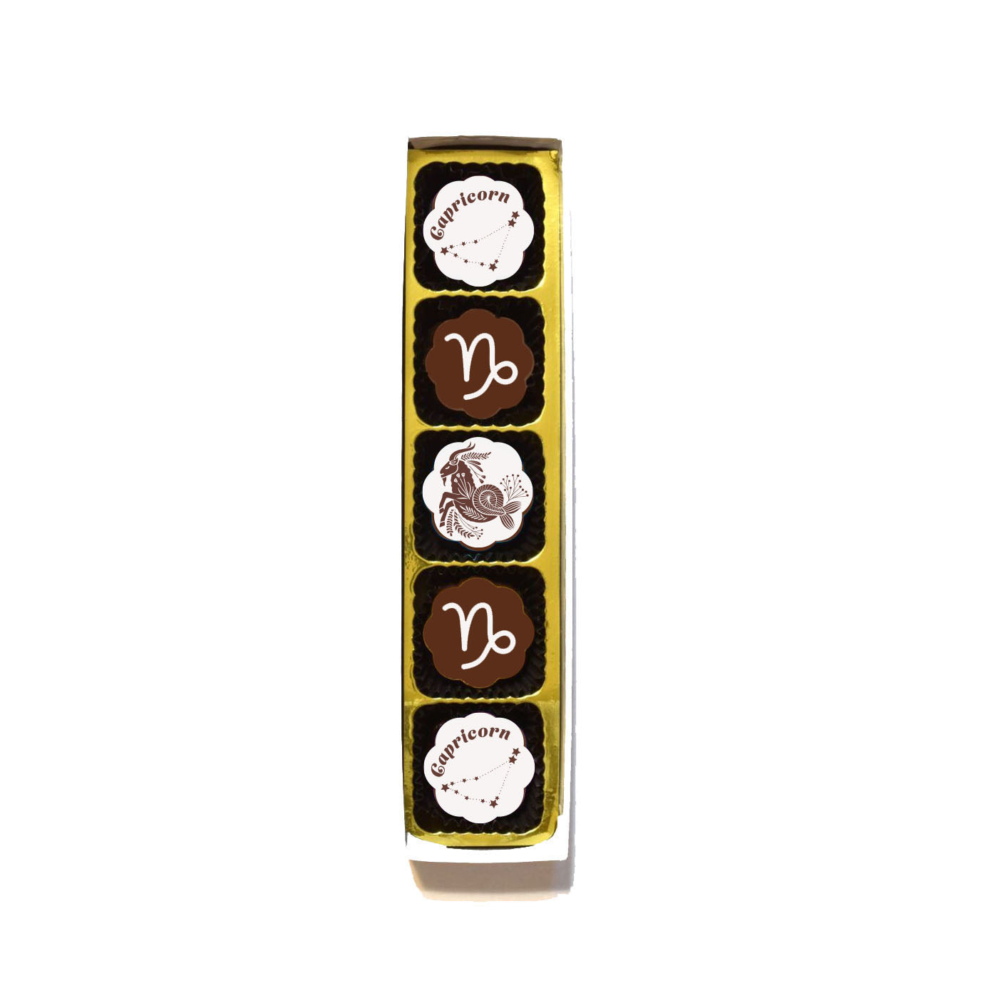 Capricorn Zodiac Sea Salt Caramel Chocolate Box, 5-Piece