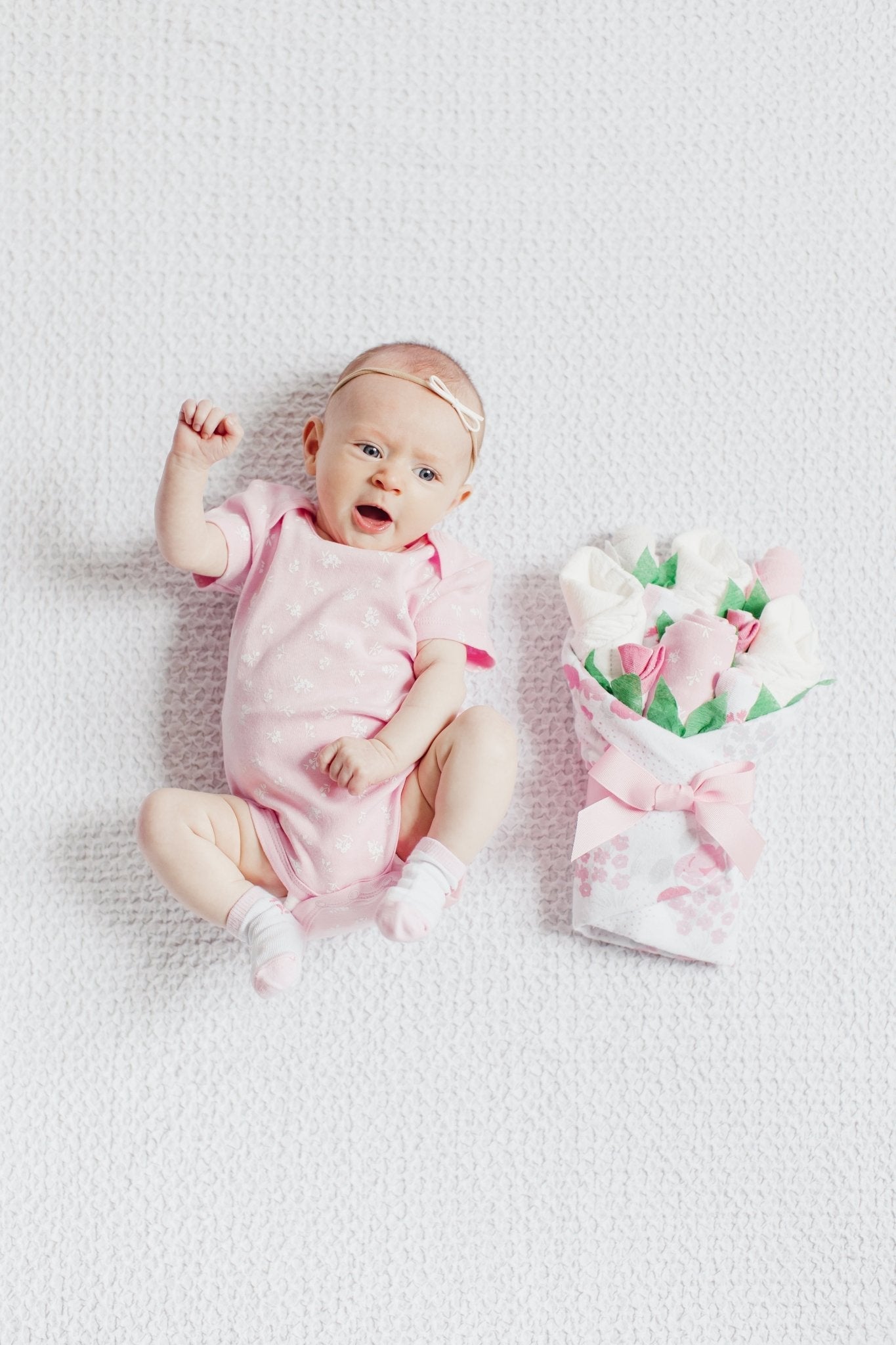 Floral Baby Gift Set for Girls – Unique Layette Bouquet