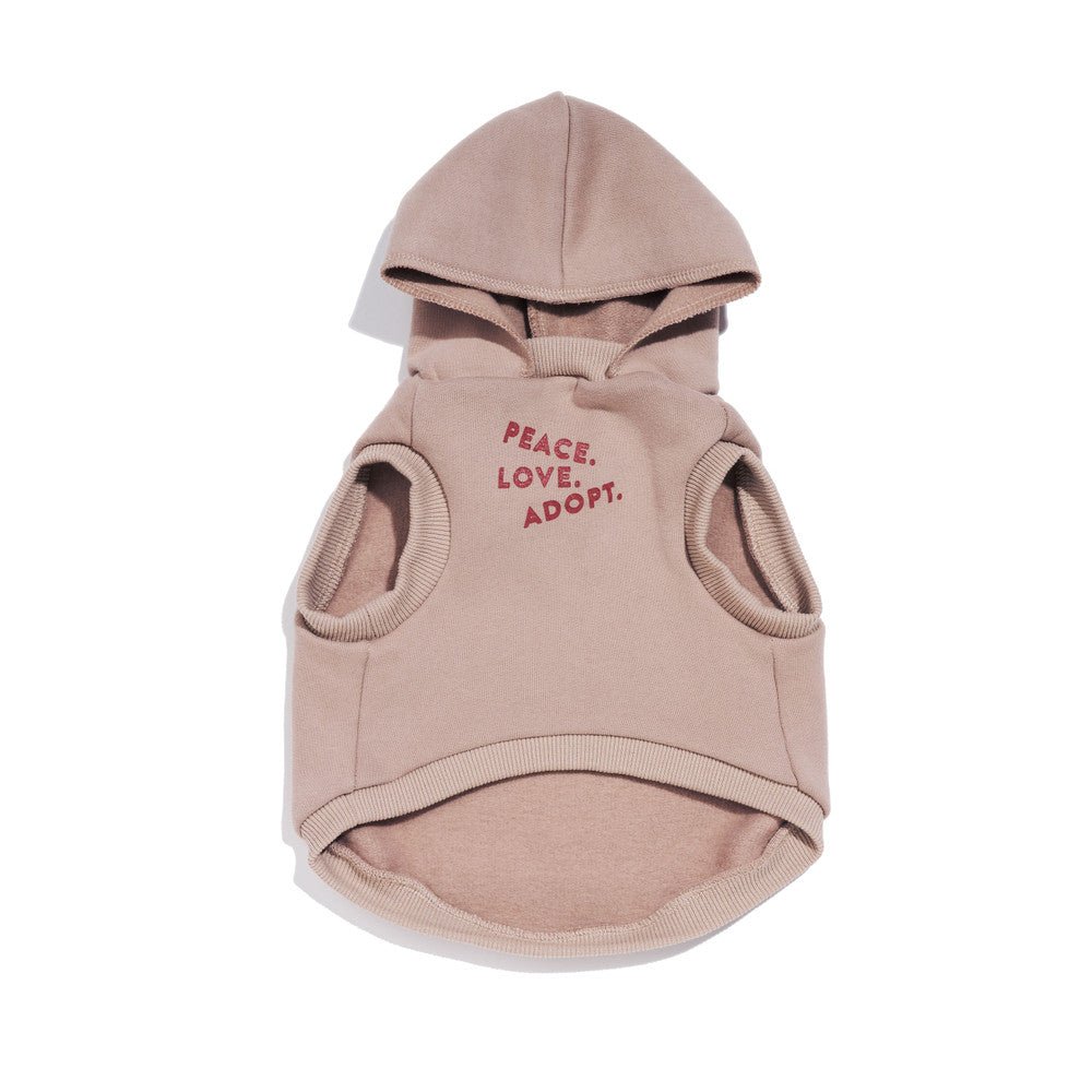 Big Full Heart Taupe & Rust Hoodie — Animal Adoption Advocate Apparel