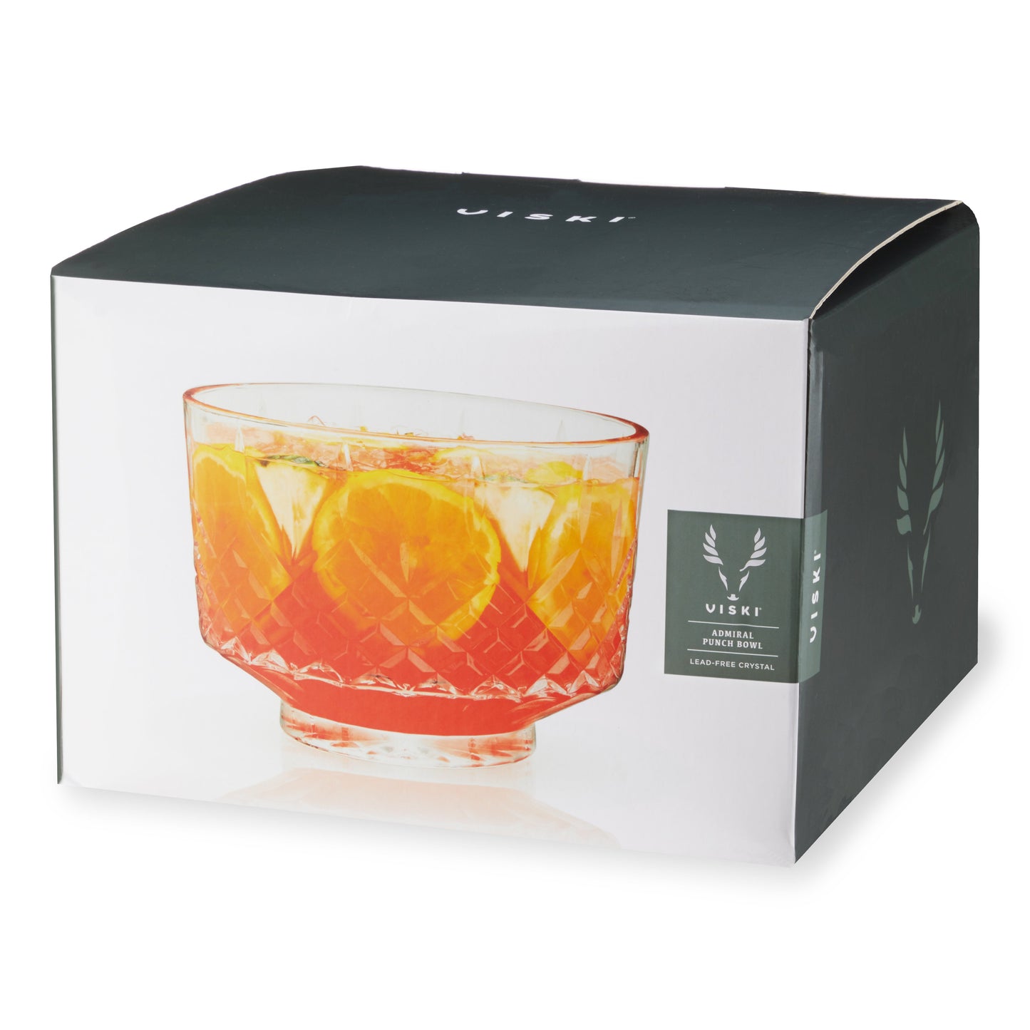 Admiral Crystal Punch Bowl 2.5 Gallon Lead-Free Centerpiece Gift
