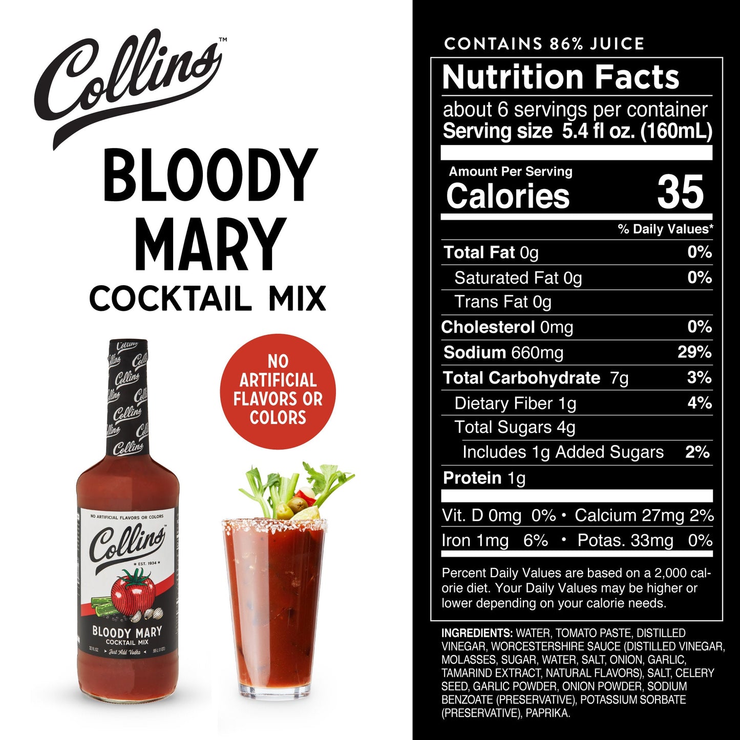 Ultimate Bloody Mary Kit with Premium Mix Garnishes and Cocktail Picks