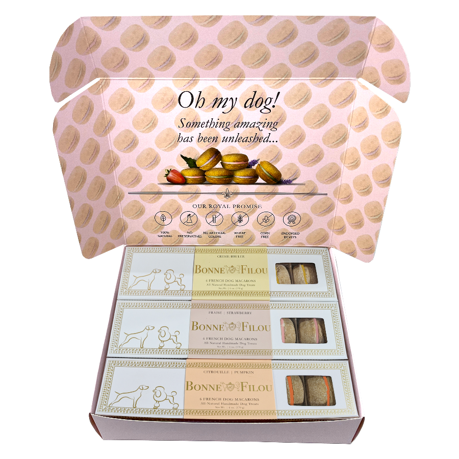 Luxury Dog Macaron Combo Gift Box – Gourmet Treats for Pups