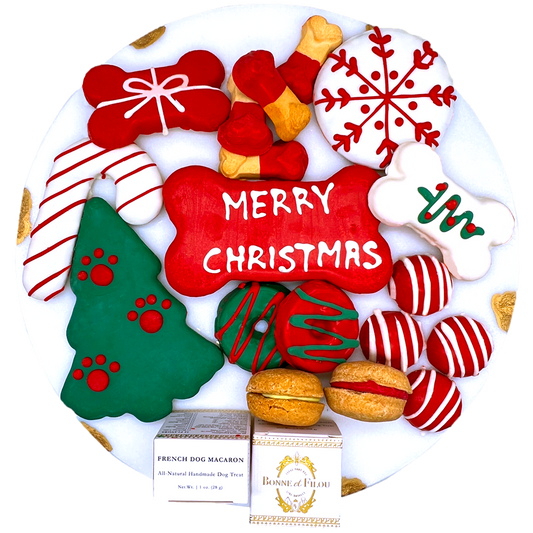 Luxury Christmas Dog Treat Gift Box – 18 Gourmet Holiday Snacks