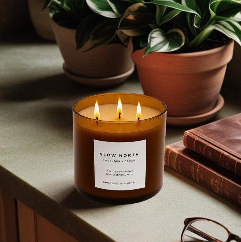 Lavender + Cedar Signature 3-Wick Candle