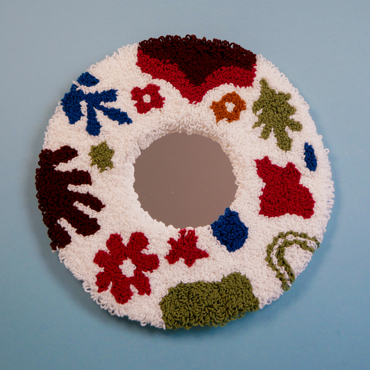 Punch Needle Mirror Kit for Textured Wall Art and Creative Gifts Set!!