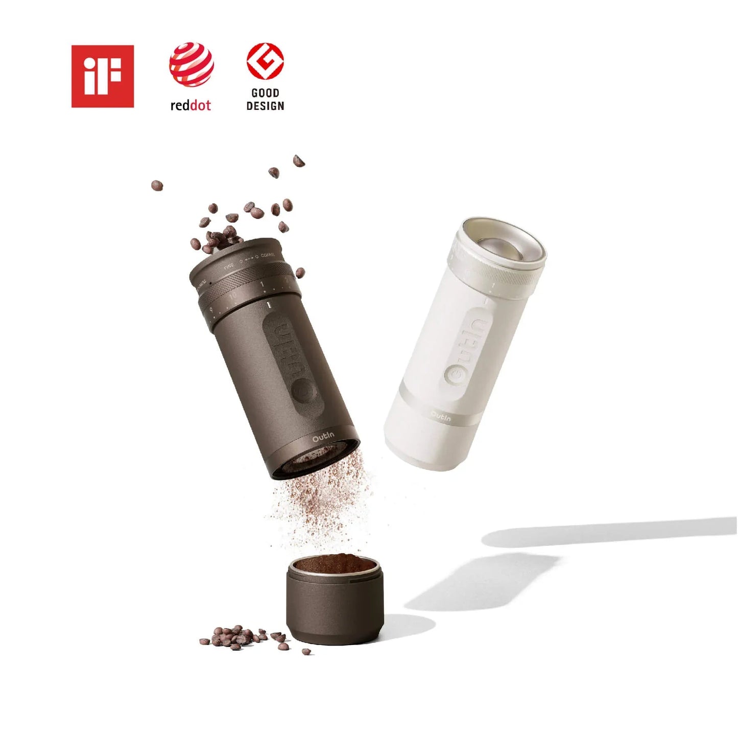 OutIn Fino Electric Coffee Grinder for Commuters Portable Rechargeable