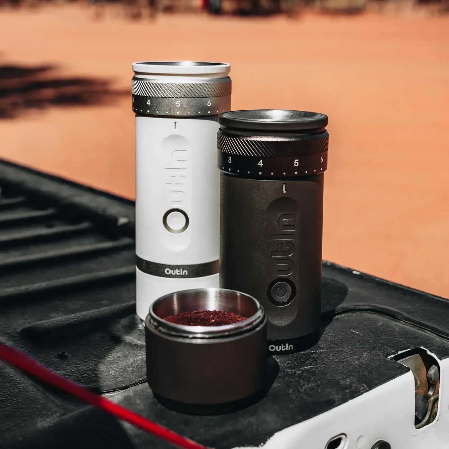 OutIn Fino Electric Coffee Grinder for Commuters Portable Rechargeable
