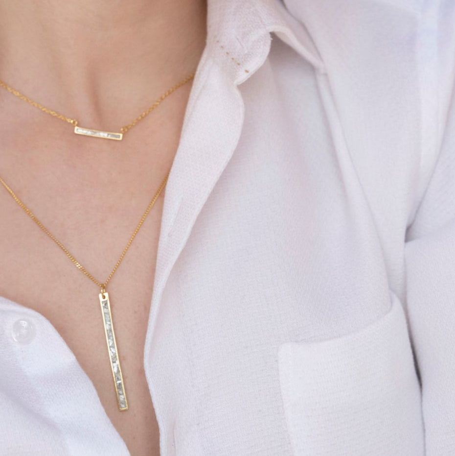 Emlyn Gold Vermeil Pendant Necklace with Raw Diamonds