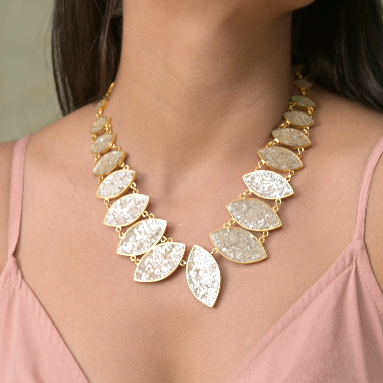 Jodhpur 18k Gold Vermeil Necklace with Diamond Accents