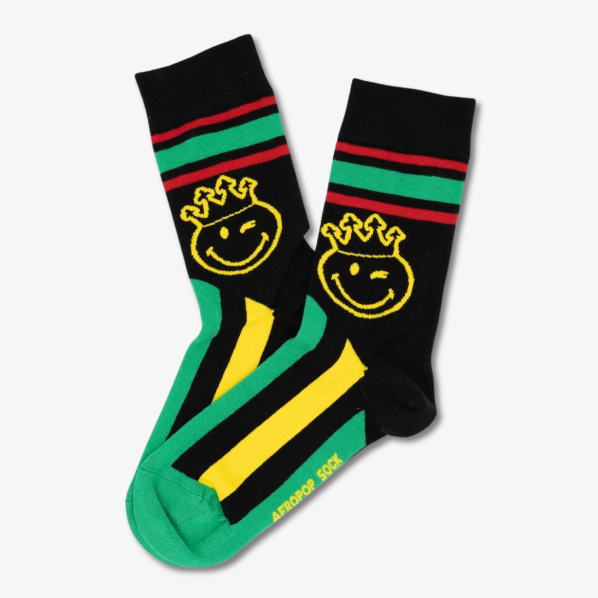 Afropop Crown Socks – Bold, Colorful Collab with SmileyWorld™