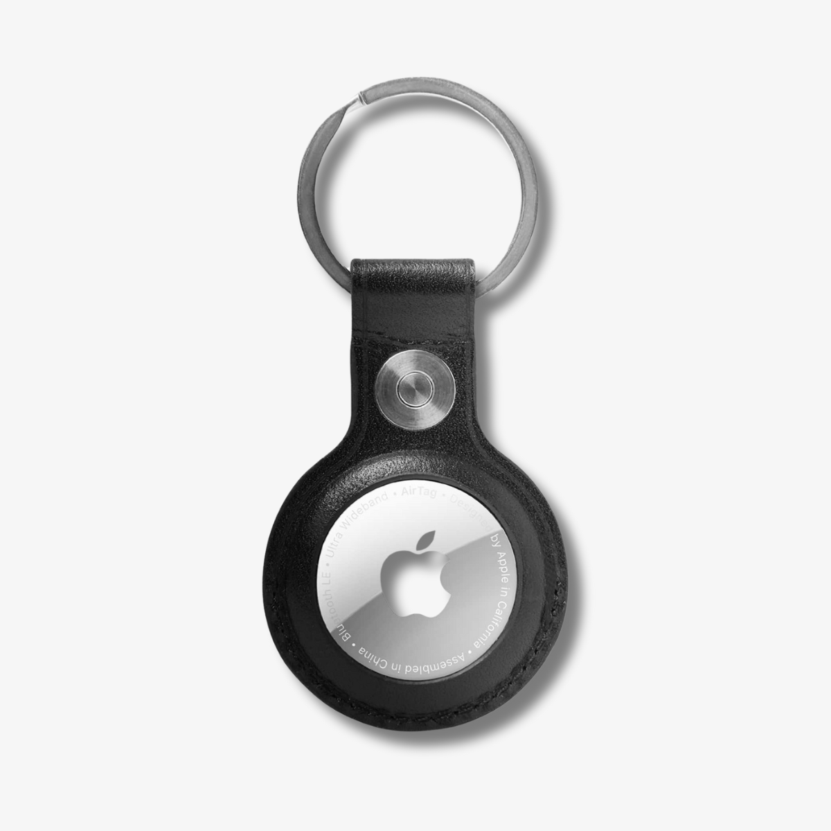 Premium Leather AirTag Keychain with Gift Box – Sleek & Secure