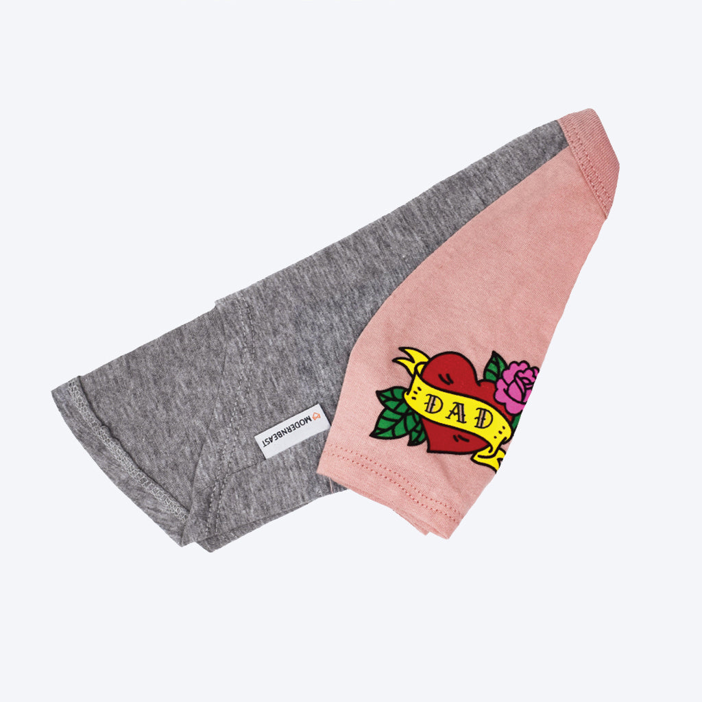 Cool Dad Tattoo Tee for Dogs – Stylish Cotton Pet Shirt