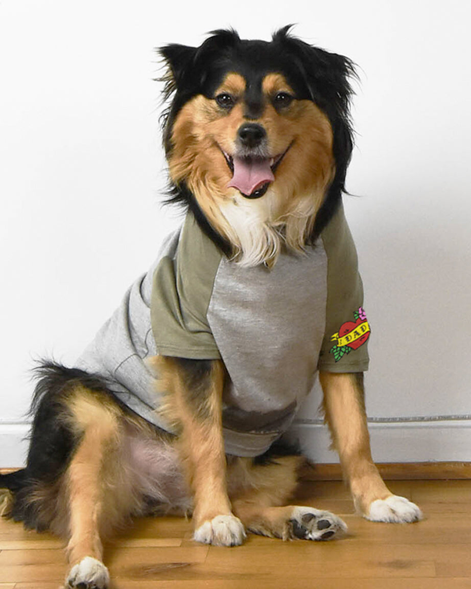 Cool Dad Tattoo Tee for Dogs – Stylish Cotton Pet Shirt