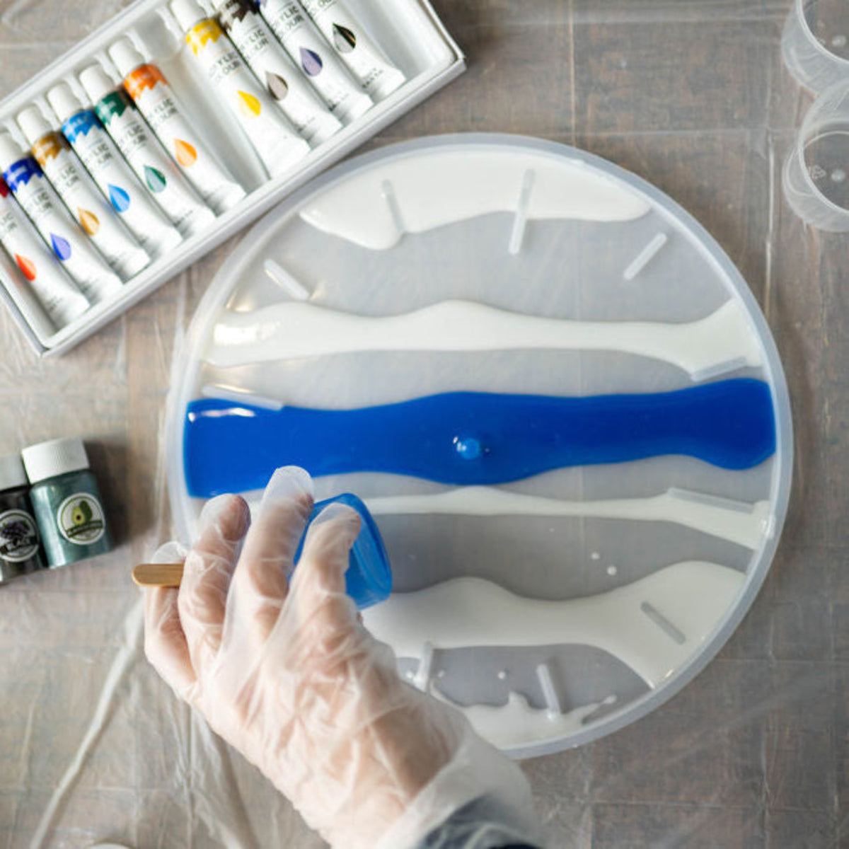 Resin Clock Making Kit for Colorful Home Decor and Creative Gifts Set!
