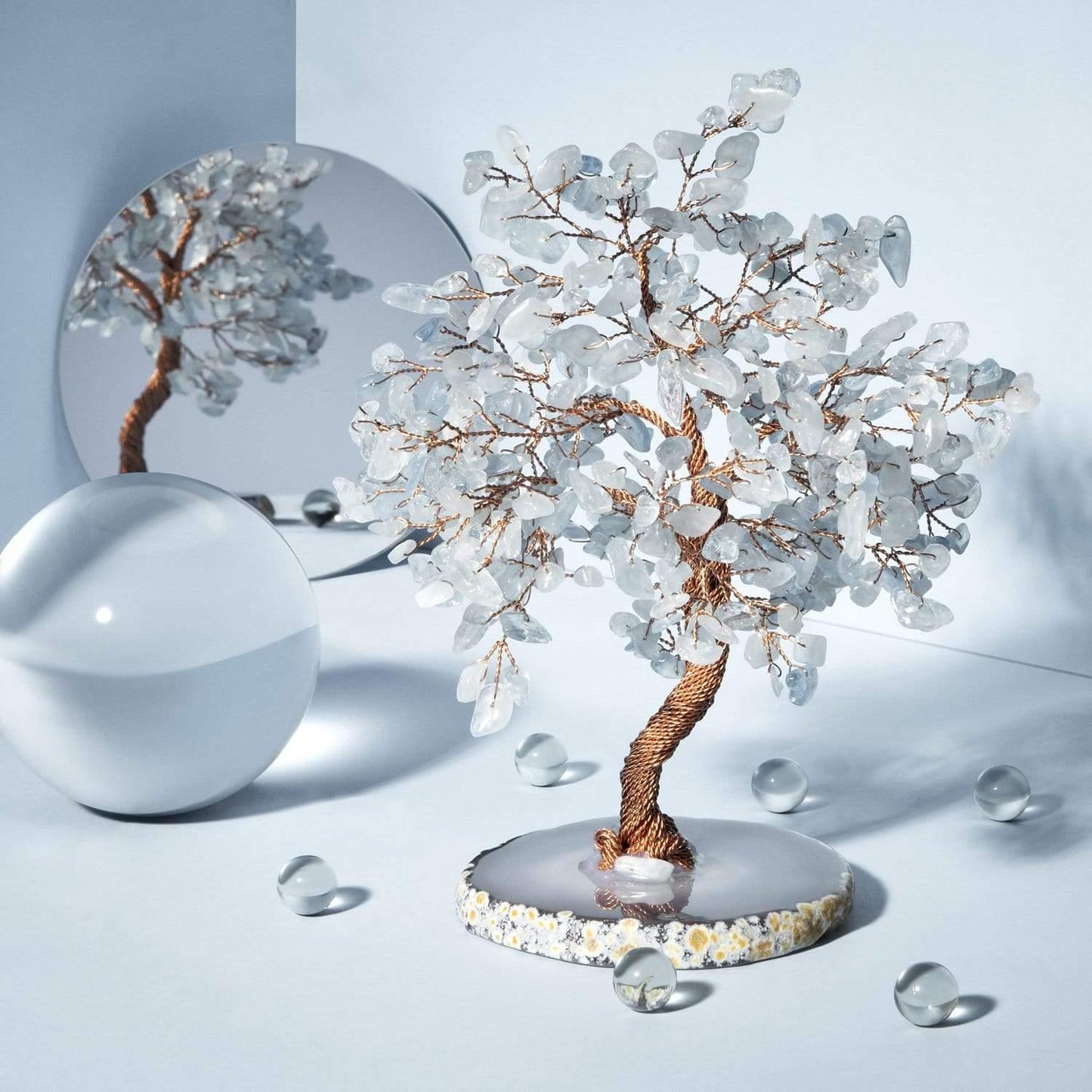 Relaxing Lullaby Aquamarine Feng Shui Tree for Peaceful Flow