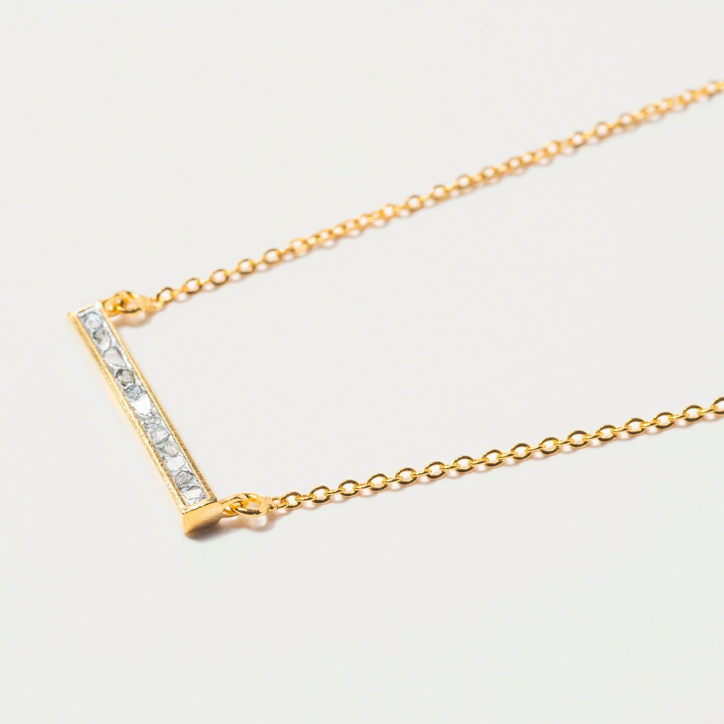 Emlyn Gold Vermeil Pendant Necklace with Raw Diamonds