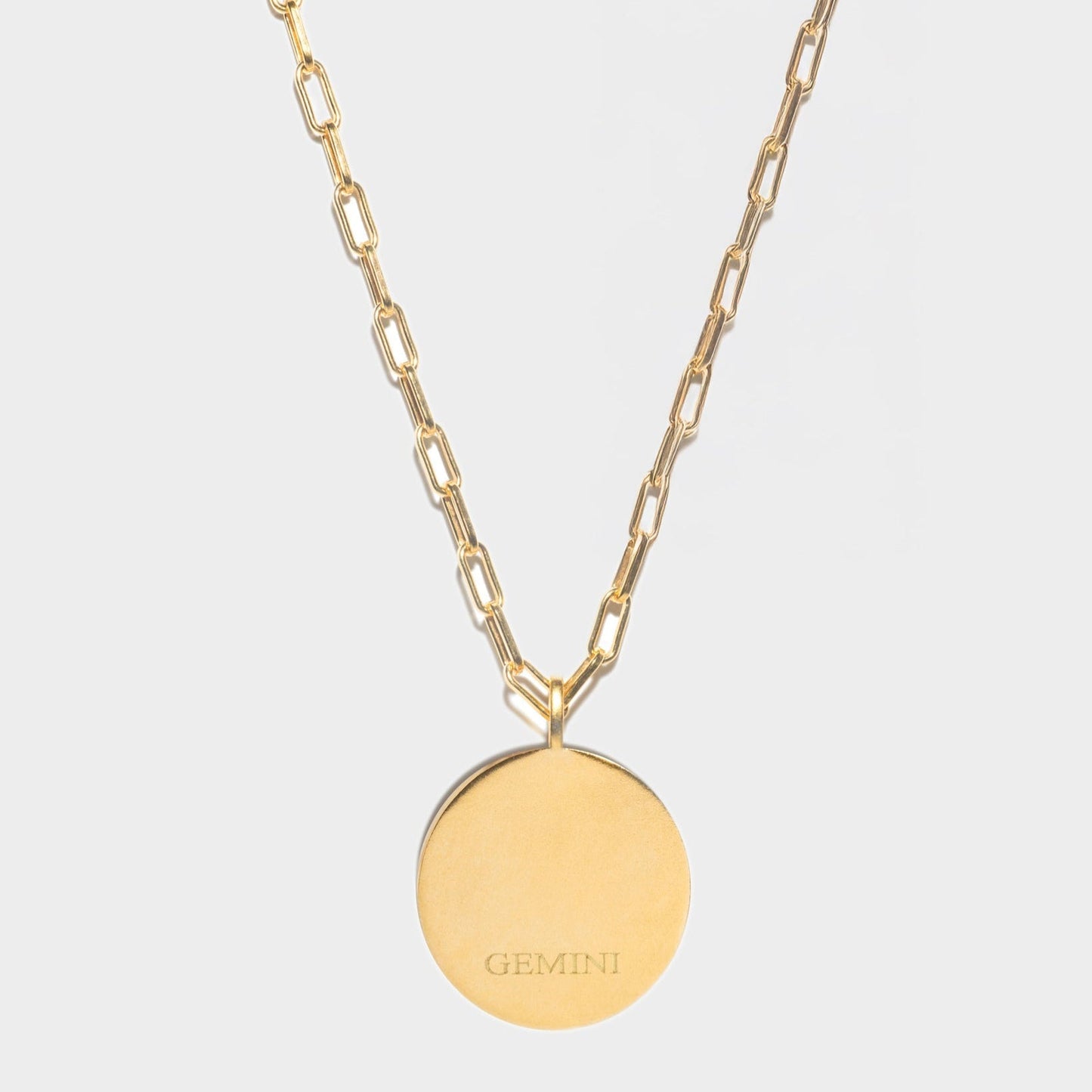 Gemini Gold Vermeil Pendant Necklace with Diamonds