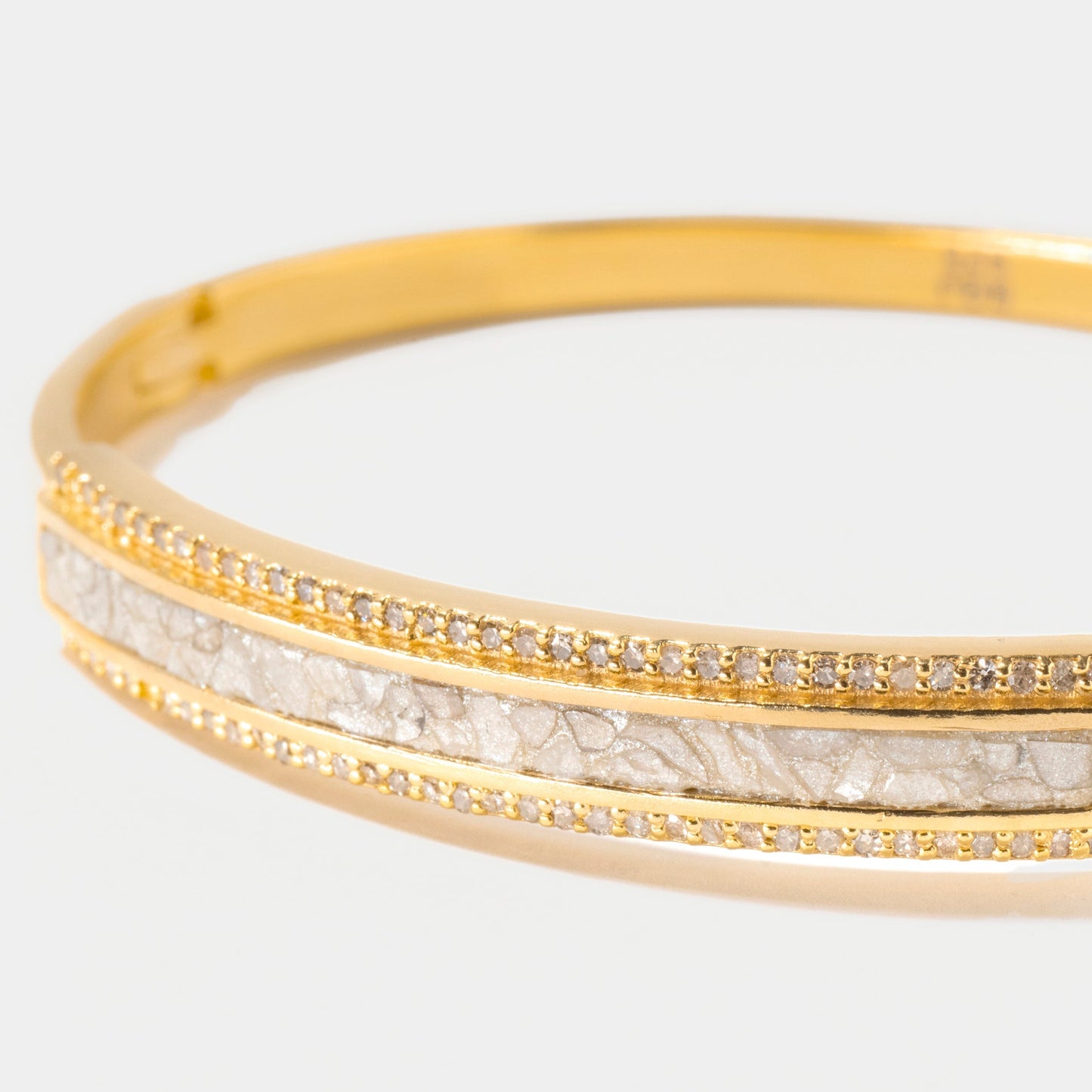 Hapur Pavé Diamond Gold Vermeil Bangle Bracelet
