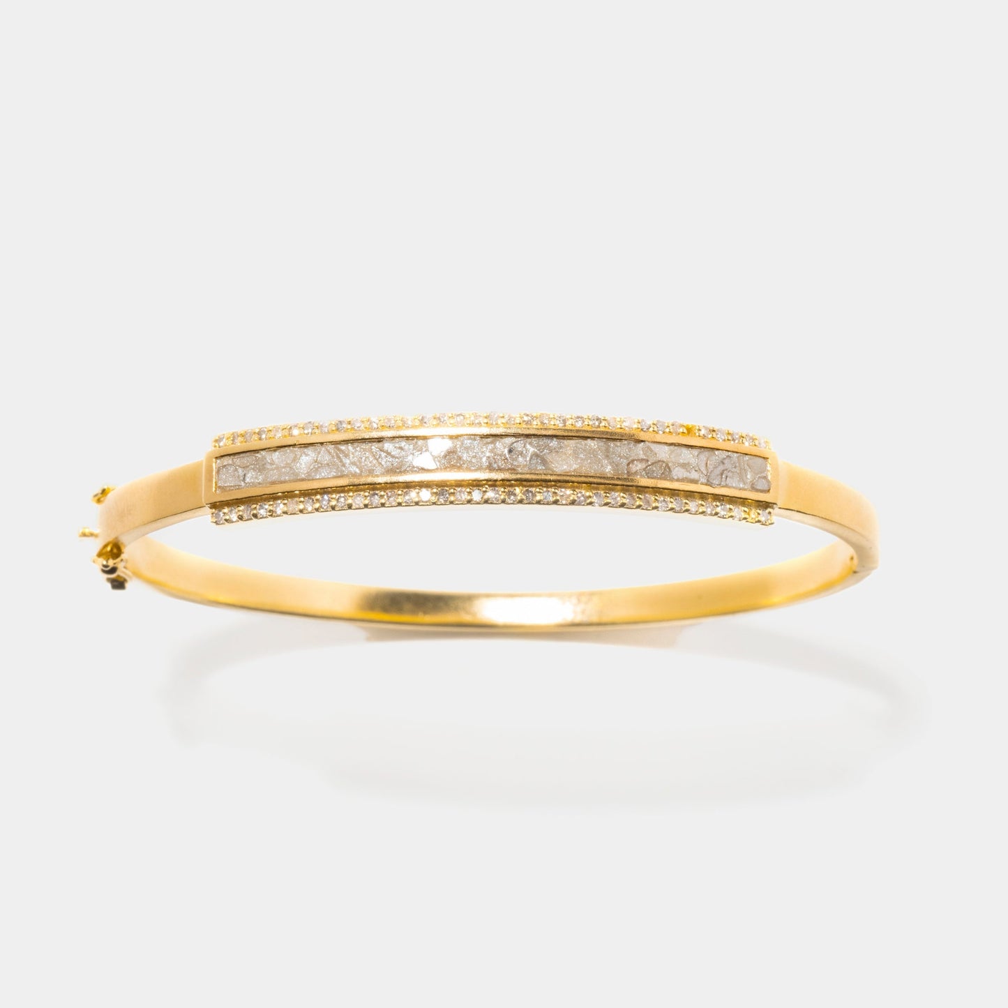 Hapur Pavé Diamond Gold Vermeil Bangle Bracelet