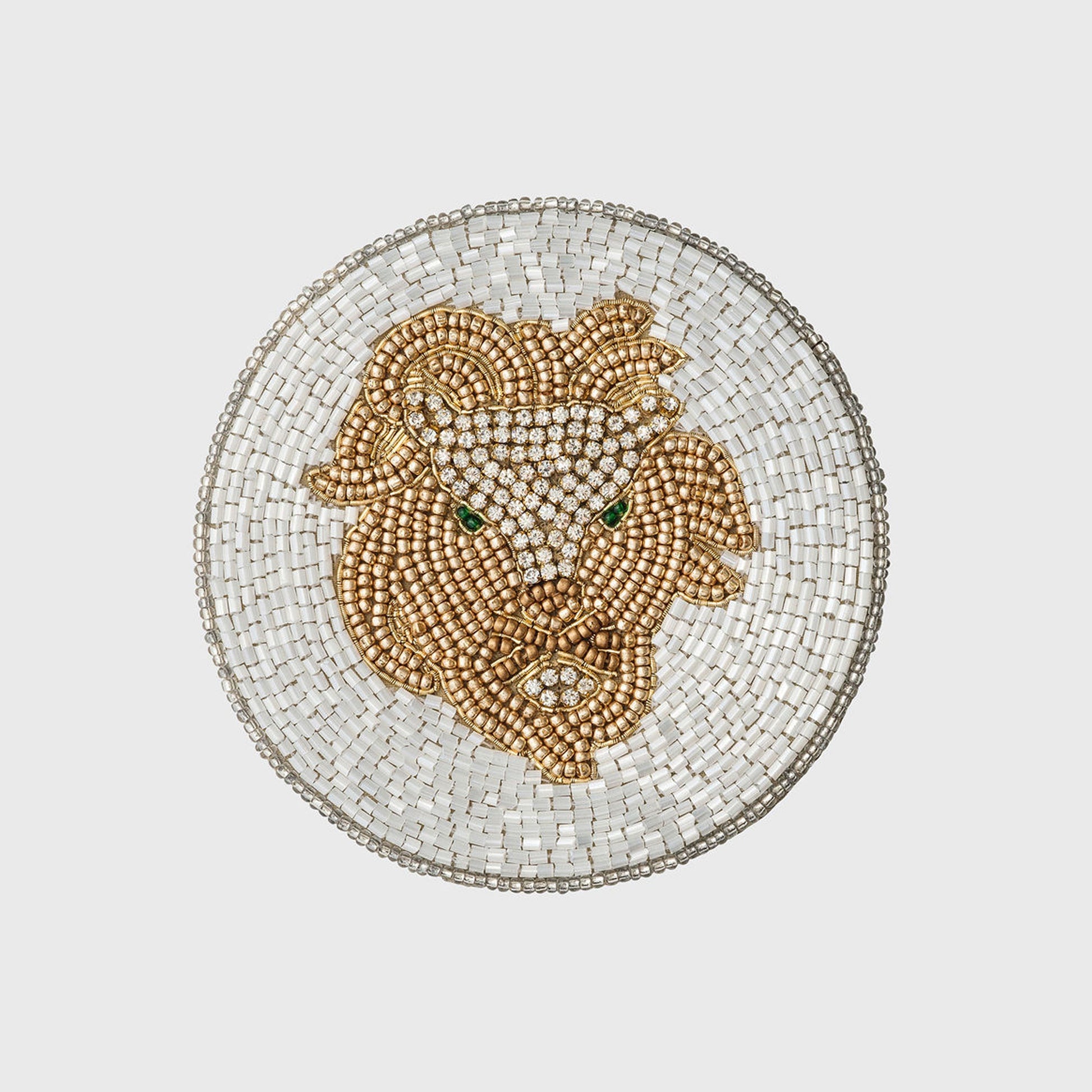 Leo zodiac coaster close-up
