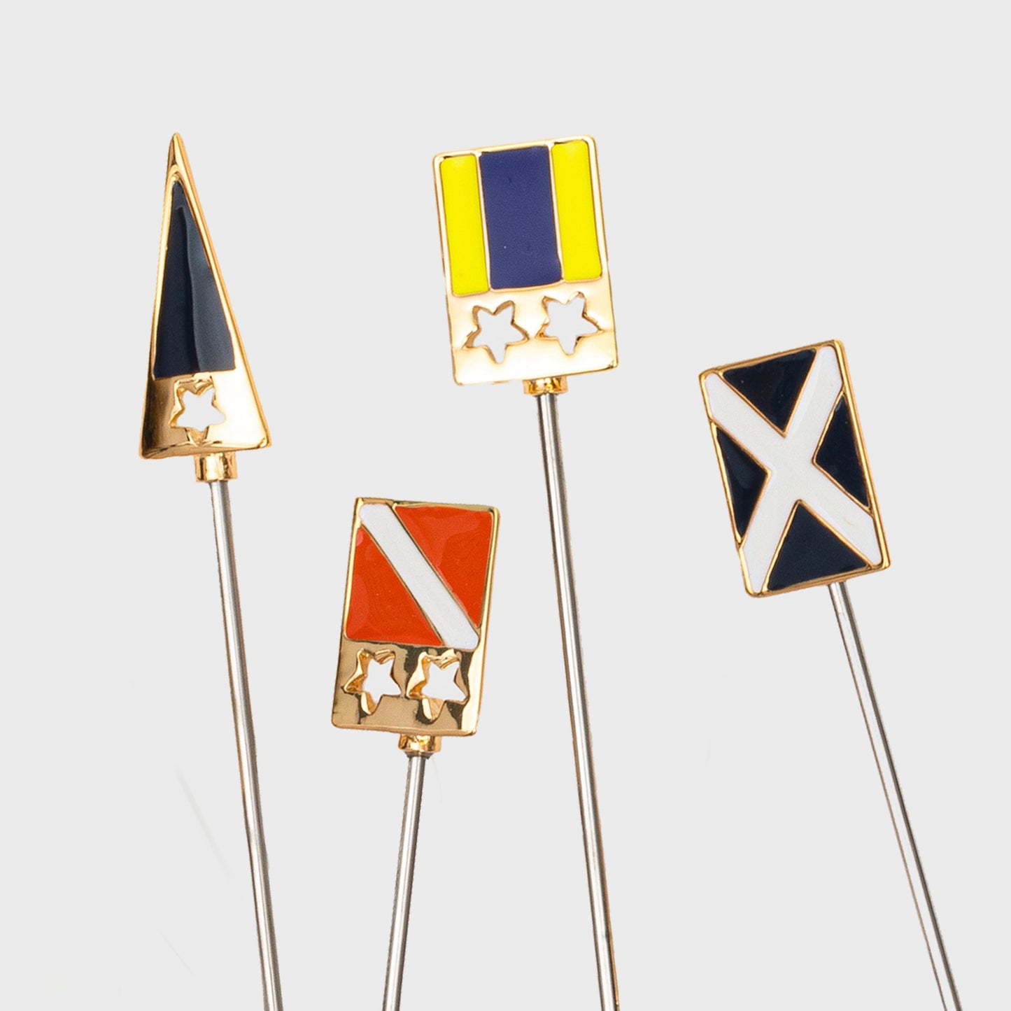 Nautical Cocktail Picks Hand Enameled Coastal Entertaining Gift Set US