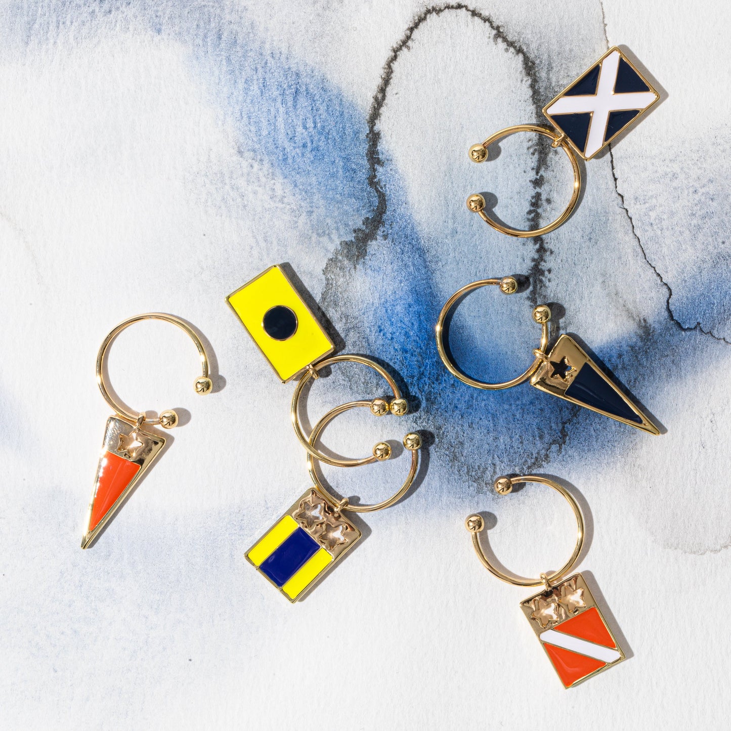 Nautical Wine Charms Coastal Glass Markers Set for Holiday Hosts Bar X