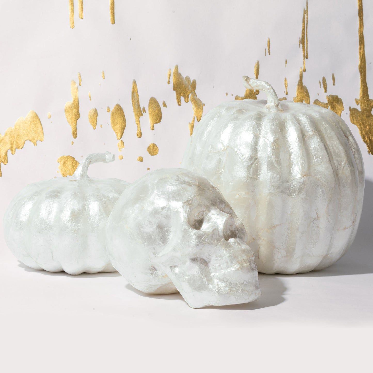 Capiz Skull Pearl Decorative Accent for Halloween and Year-Round Décor