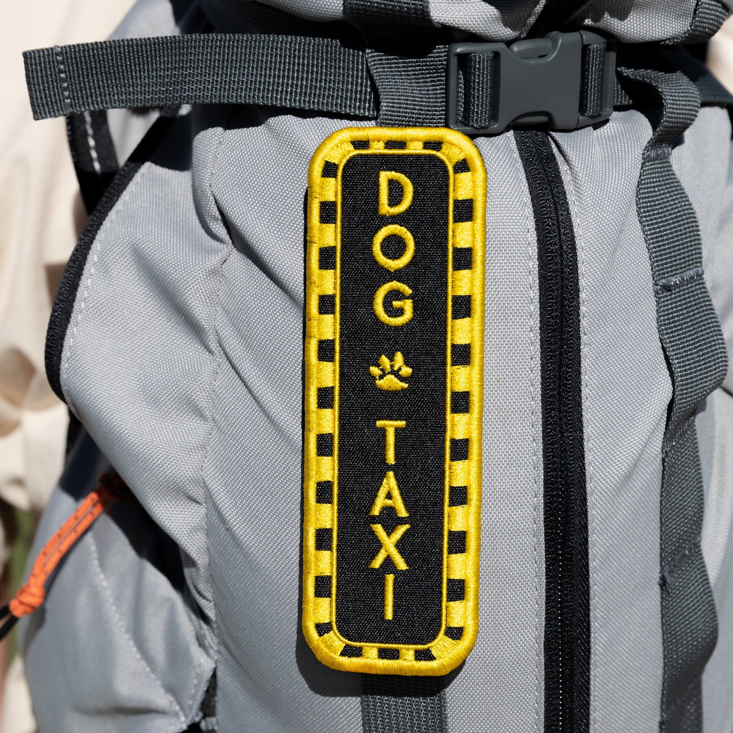 Dog Taxi Patch — 2" x 6" Recycled Embroidered Patch