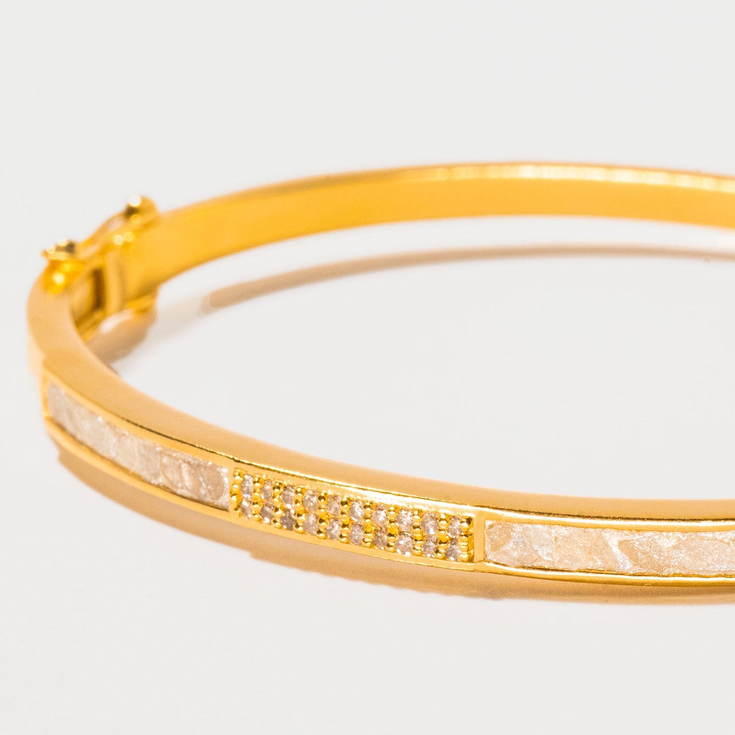 Kangra Gold Vermeil Bangle Bracelet with Diamonds