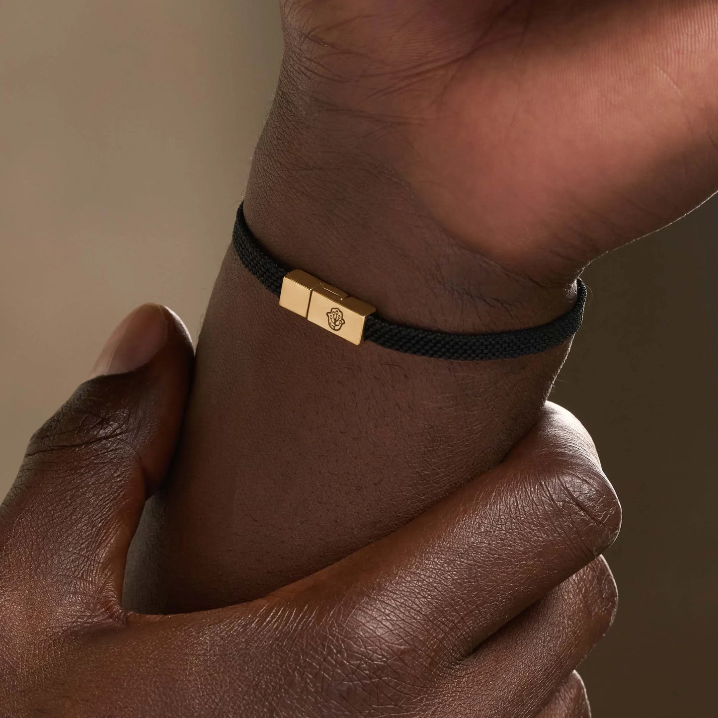 Zen Living — Karma Circle Men's Black String Bracelet