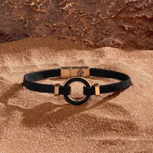 Constant Protection Black Onyx Men’s Karma Circle Bracelet