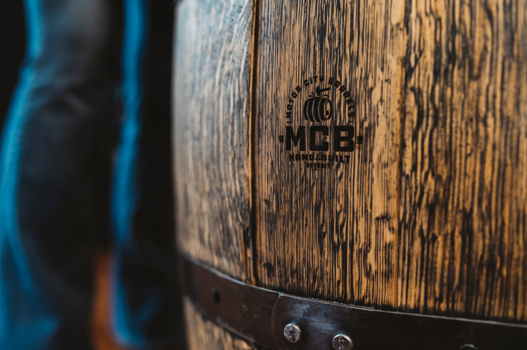 Handmade Whiskey Barrel Arcade Table with 60 Classic Games
