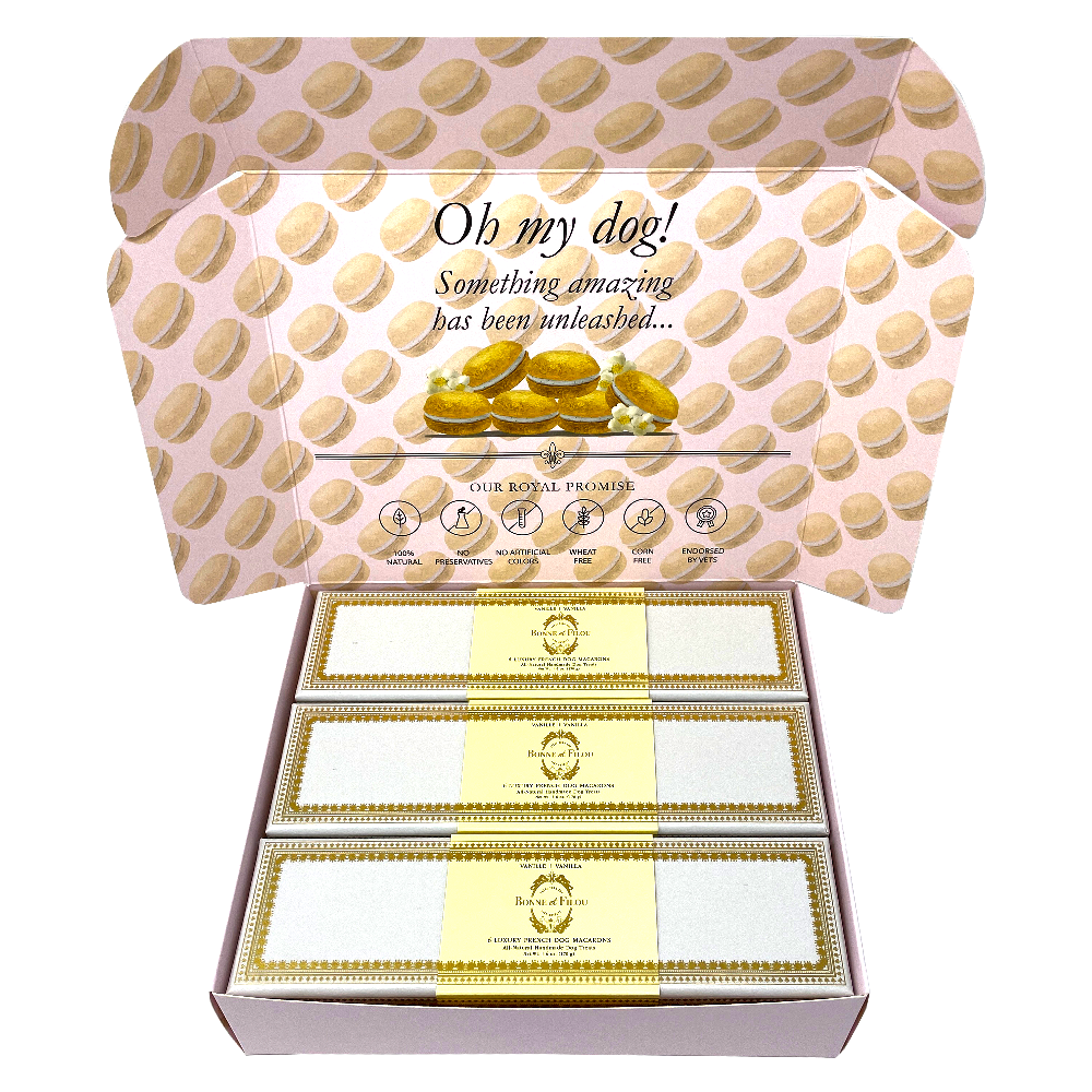 Luxury Dog Macaron Combo Gift Box – Gourmet Treats for Pups