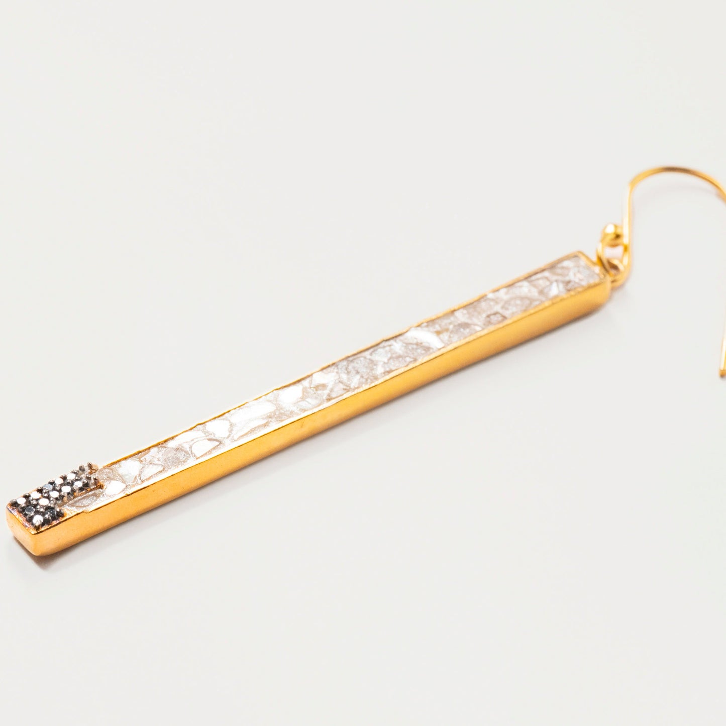 Madeline Gold Vermeil Earrings with Raw Diamonds