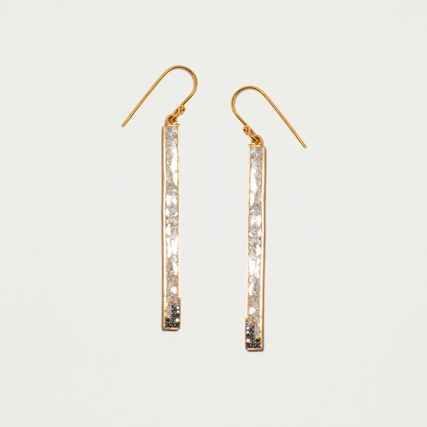 Madeline Gold Vermeil Earrings with Raw Diamonds