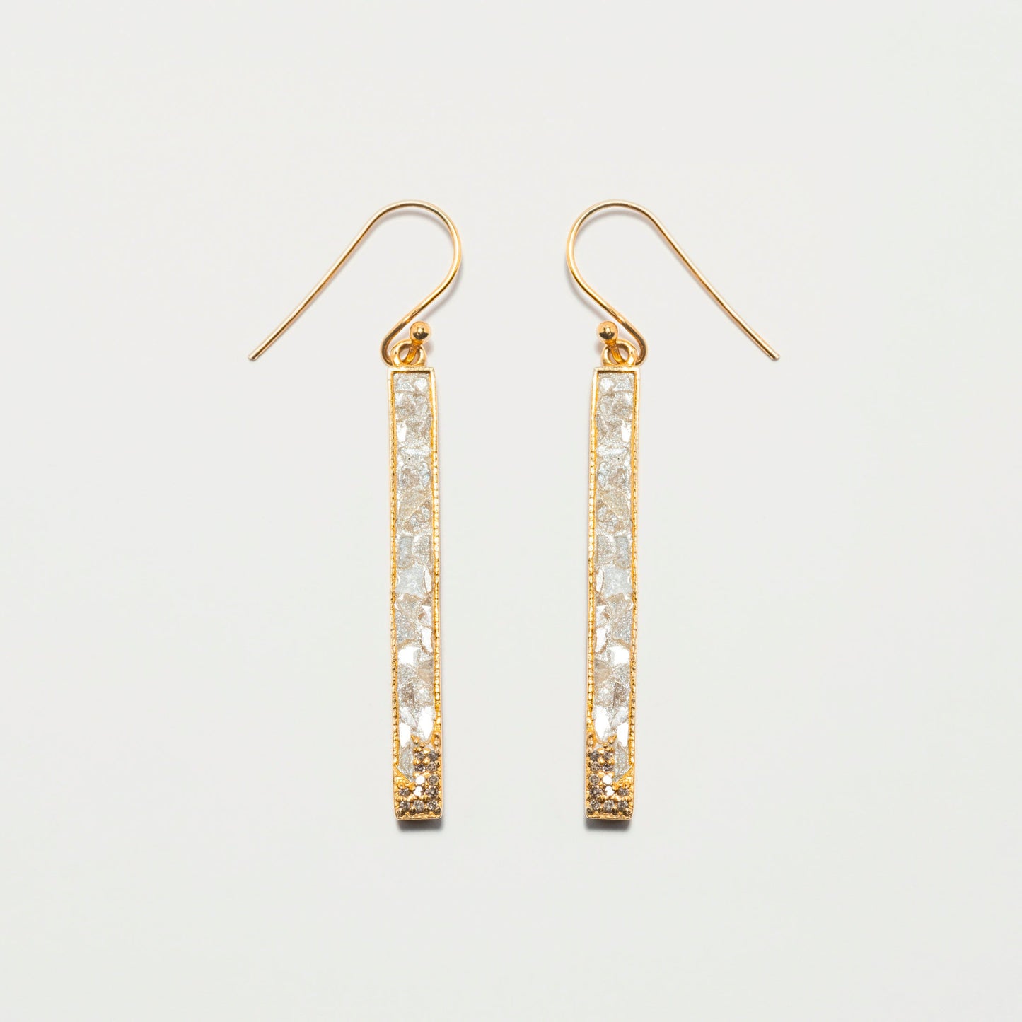 Madeline Gold Vermeil Earrings with Raw Diamonds