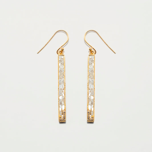 Madeline Gold Vermeil Earrings with Raw Diamonds