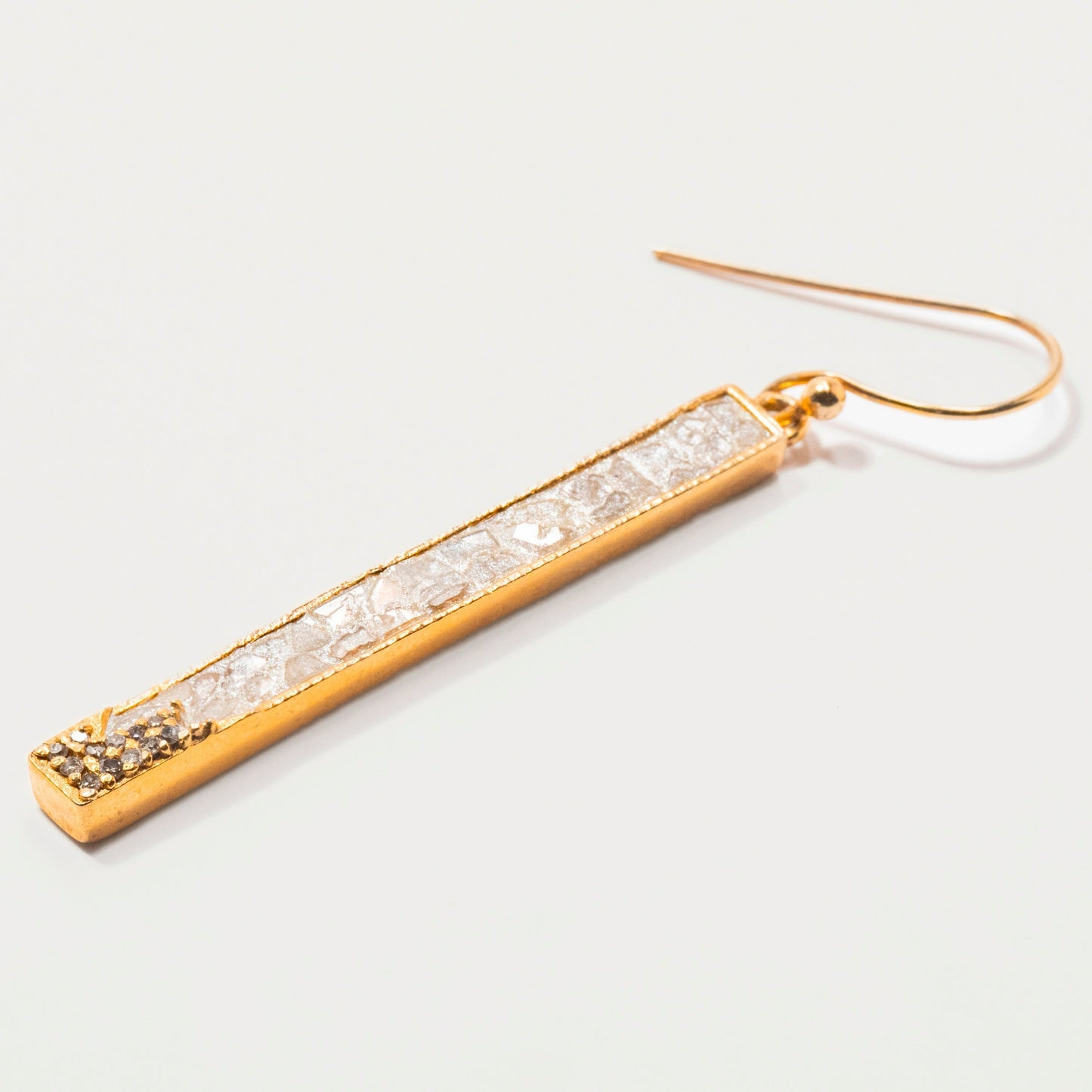 Madeline Gold Vermeil Earrings with Raw Diamonds