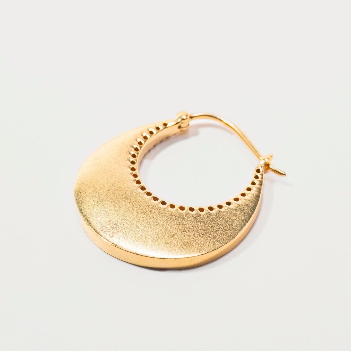 Nin Gold Vermeil Hoop Earrings with Diamonds