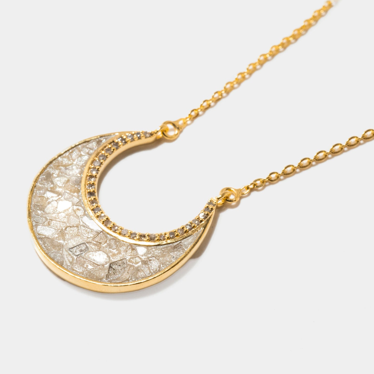 Nin Gold Vermeil Pendant Necklace with Diamonds