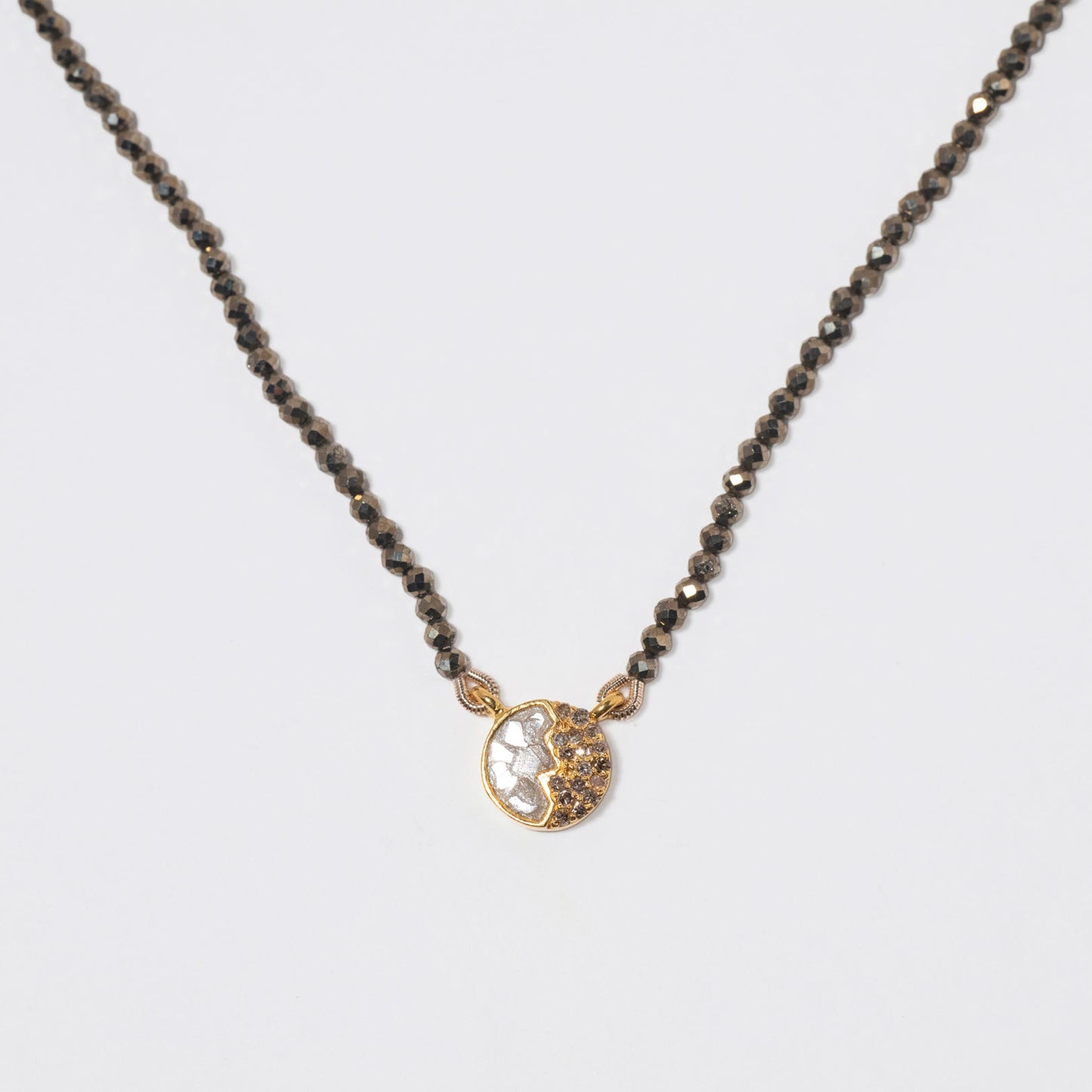 Raina Gold Vermeil Pendant Necklace with Raw Diamonds