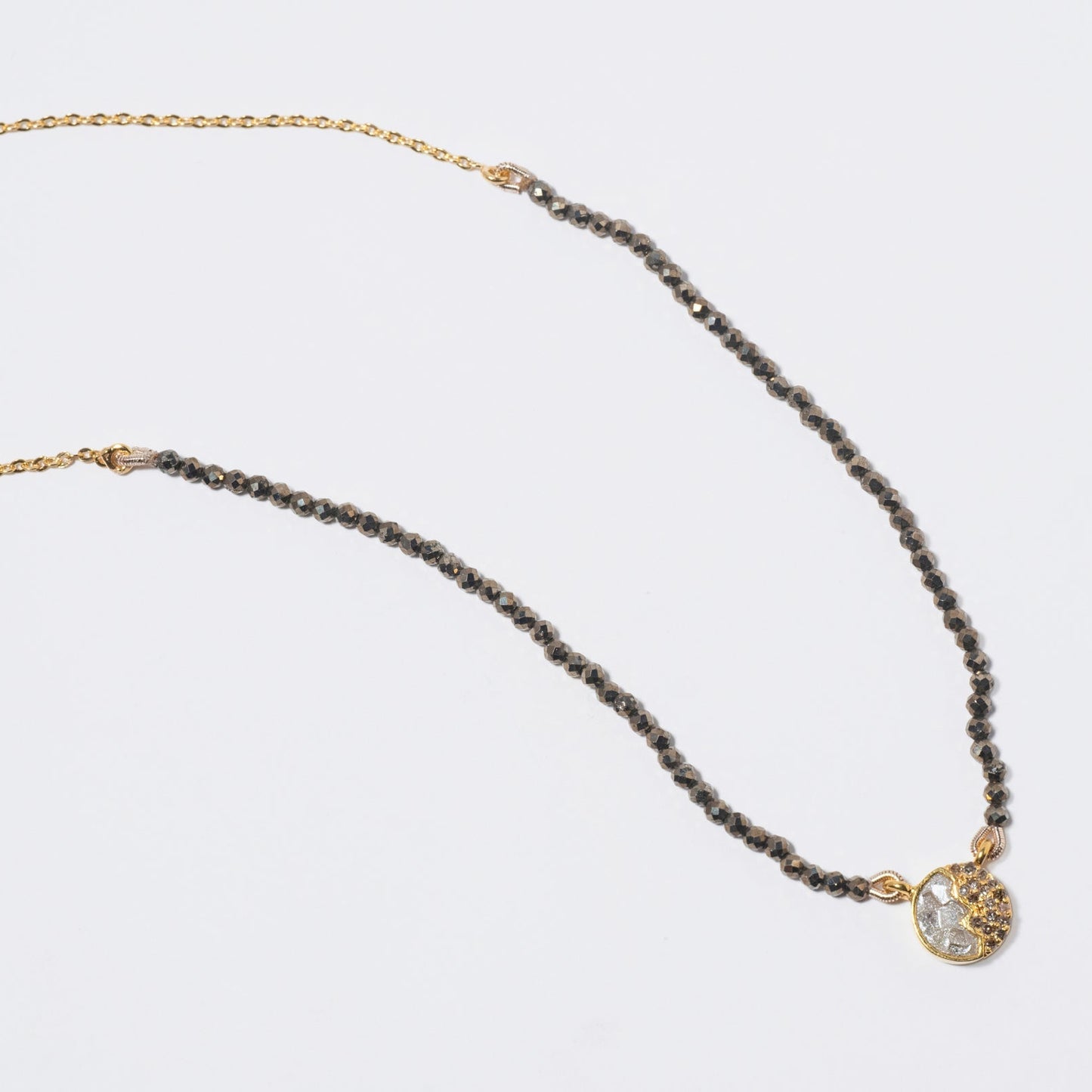 Raina Gold Vermeil Pendant Necklace with Raw Diamonds