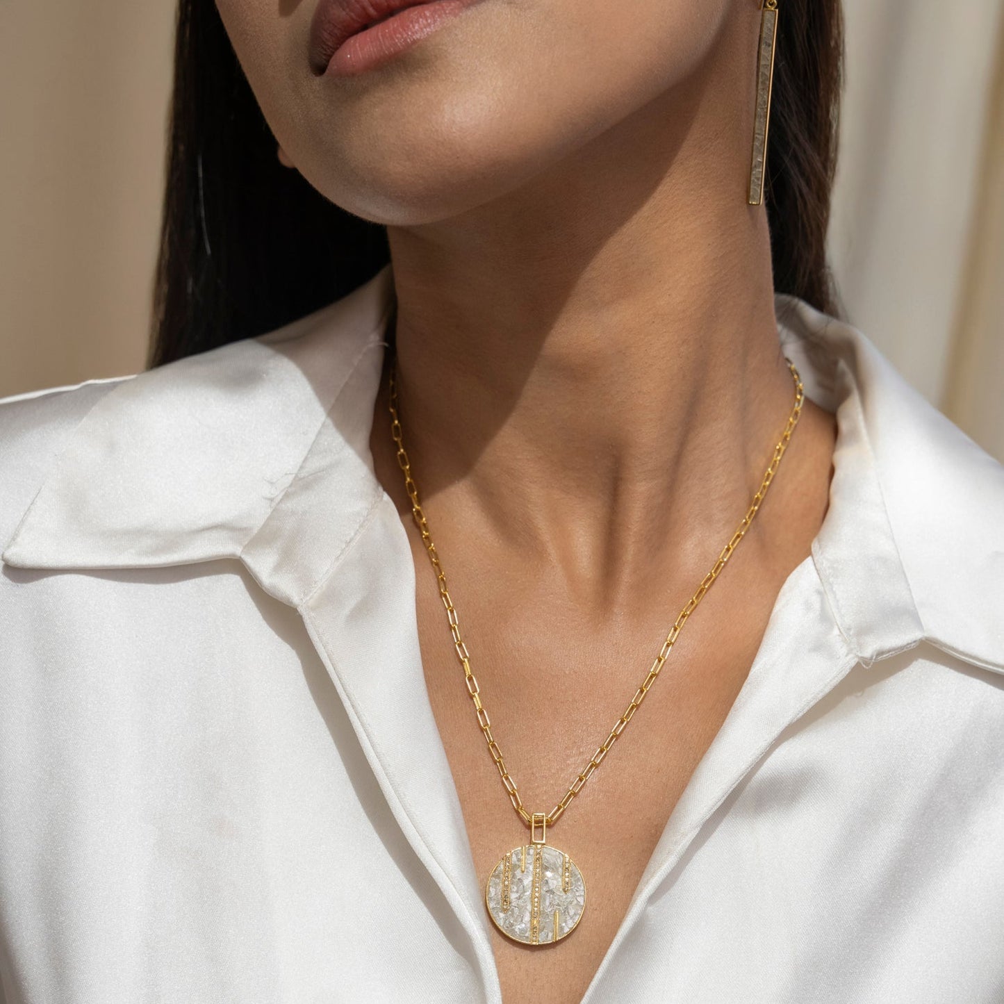 Riffa Gold Vermeil Diamond Small Necklace