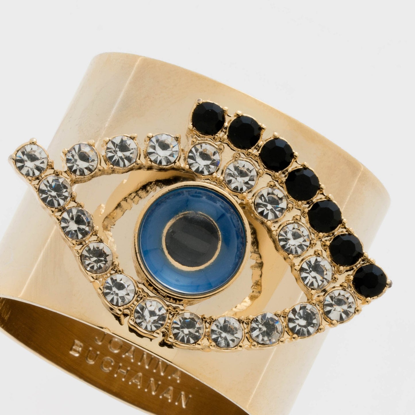 Evil Eye Napkin Rings Set of Two Blue Enamel Table Decor