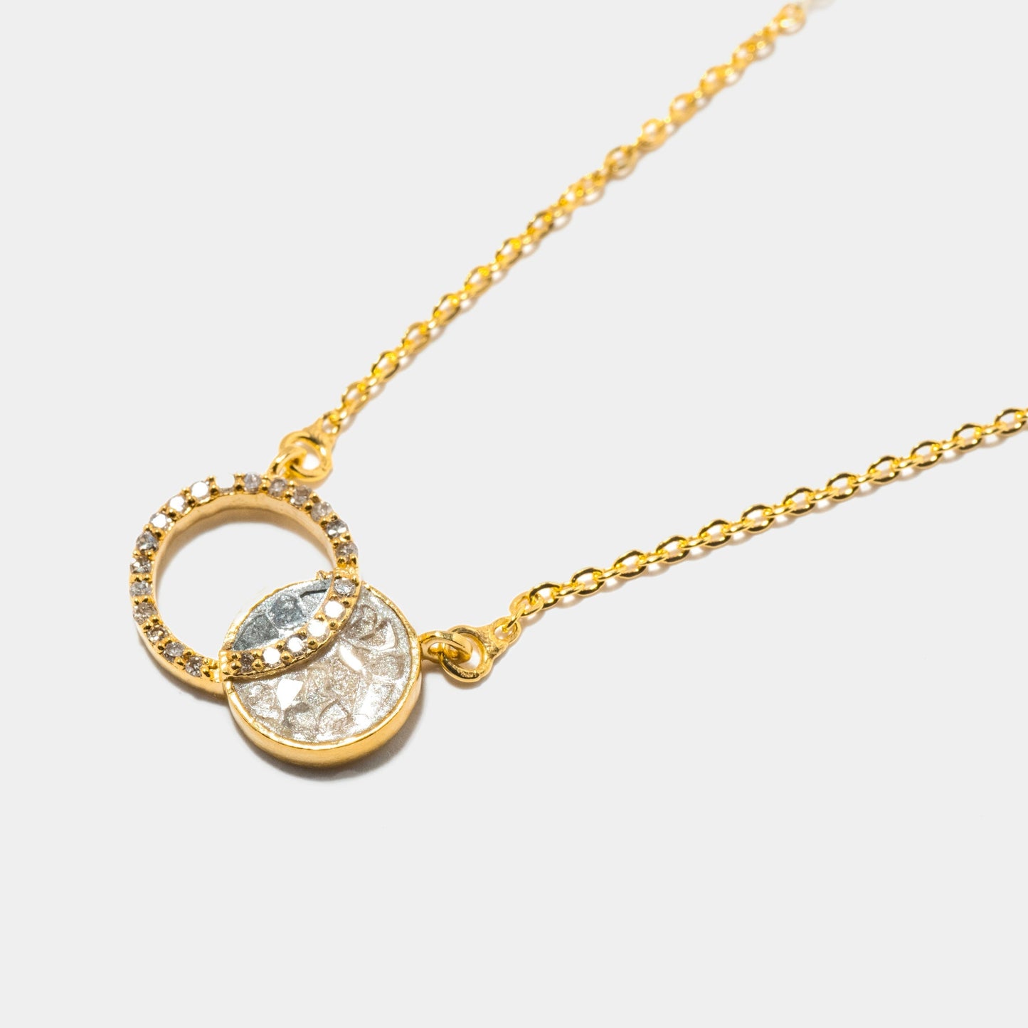 Tiid Gold Vermeil Pendant Necklace with Diamonds