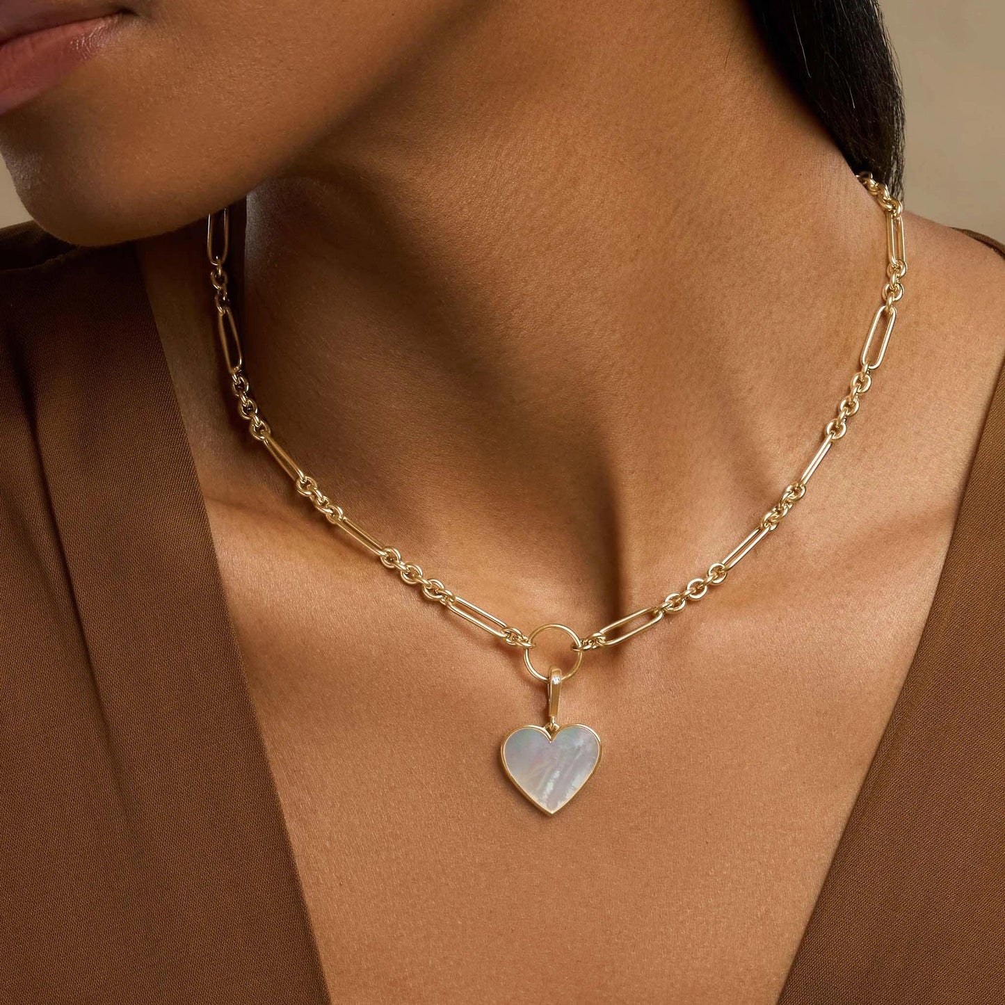 Intuitive Beauty Mother of Pearl Engravable Charm — 18K Gold-Plated