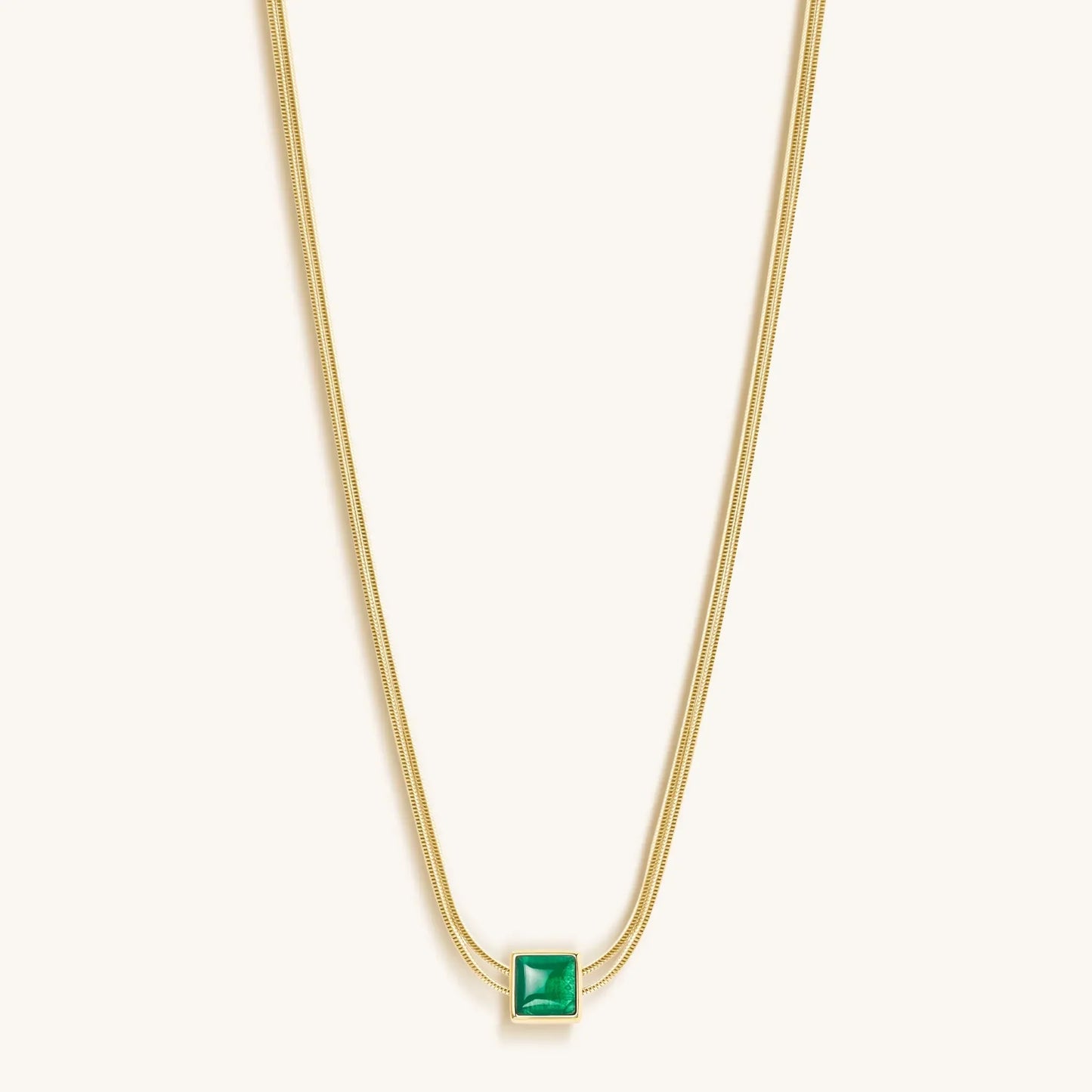 Devote & Achieve Emerald Evil Eye May Birthstone Necklace — Gift